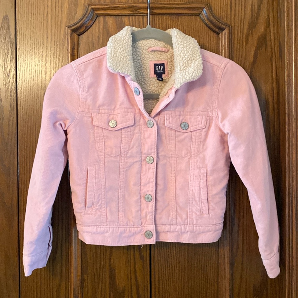 Gap kids pink corduroy fall/spring jacket size 8